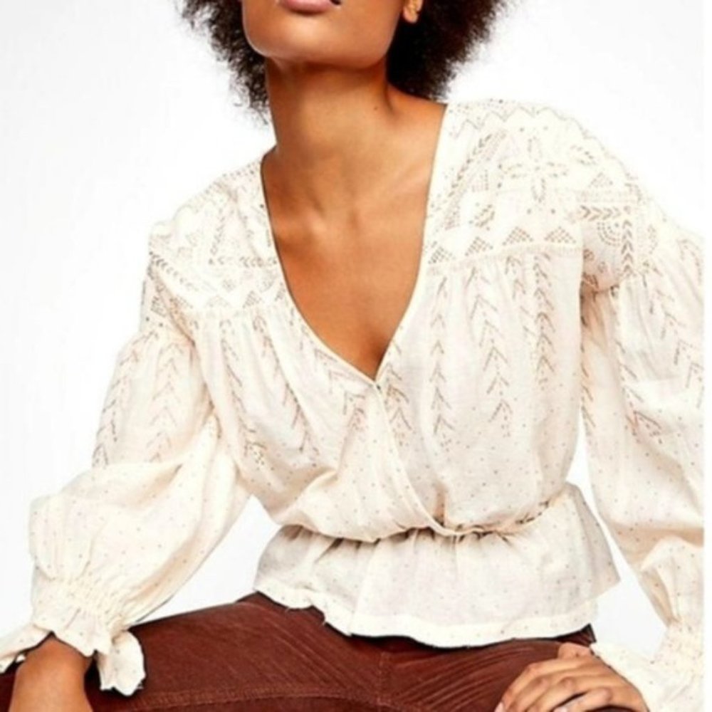 NWT Free People Top Counting Stars Embellished